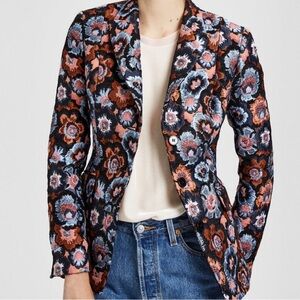 Theory Floral Jacquard Riding Jacket size 0